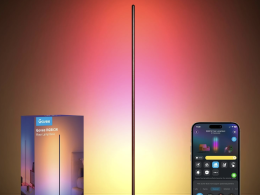 Govee RGBIC Floor Lamp, LED Corner Lamp Works with Alexa, 1000 Lumen Smart Modern Floor Lamp with Music Sync and 16 Million DIY Colors, Color Changing Standing Lamp for Bedroom Living Room Black